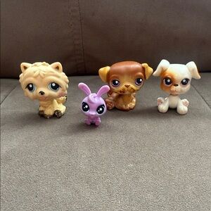 Littlest Pet Shop Brown and Purple Figurine Set